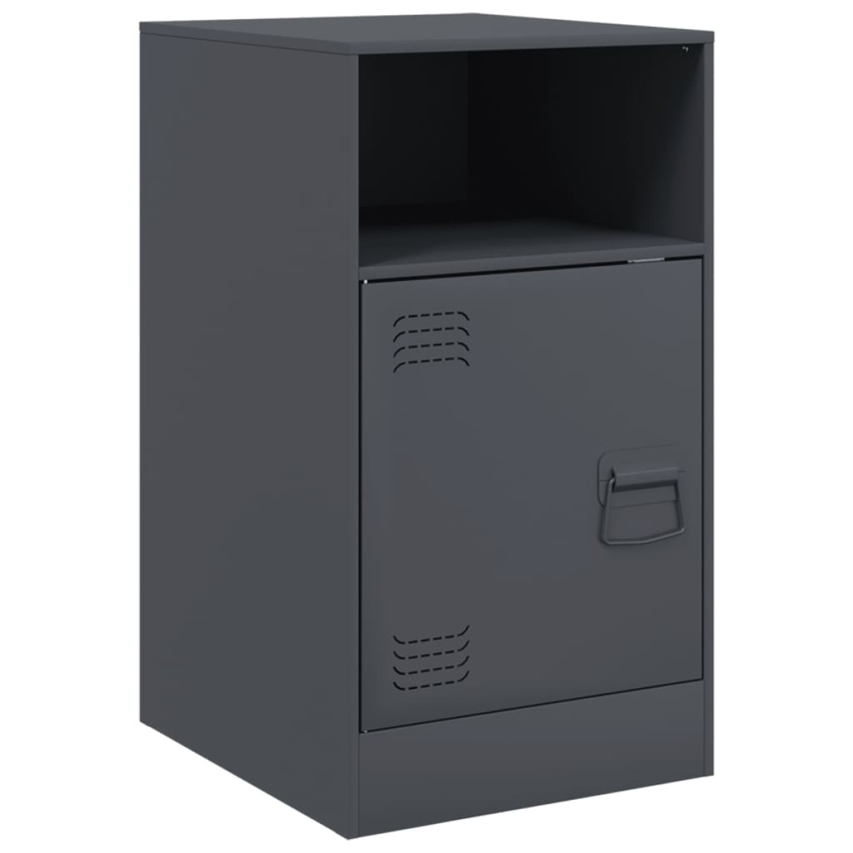 vidaXL Κομοδίνα 2 τεμ. Ανθρακί 34,5x39x62 εκ. από Χάλυβα