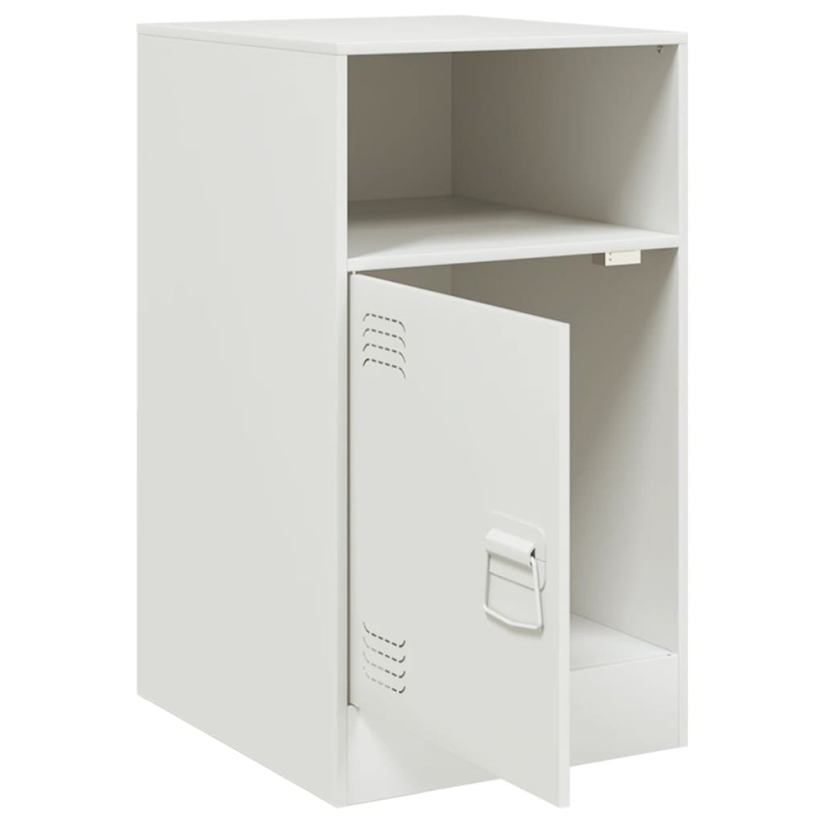 vidaXL Κομοδίνο Λευκό 34,5x39x62 εκ. από Χάλυβα