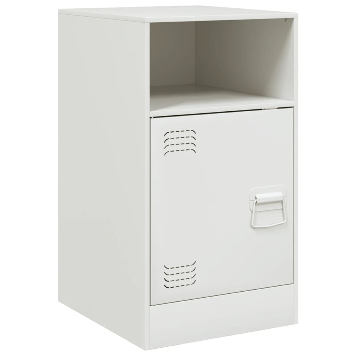 vidaXL Κομοδίνα 2 τεμ. Λευκό 34,5x39x62 εκ. από Χάλυβα