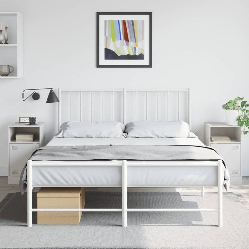 vidaXL Κομοδίνα 2 τεμ. Λευκό 34,5x39x62 εκ. από Χάλυβα