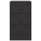 vidaXL Κομοδίνο Μαύρο 34,5x39x62 εκ. από Χάλυβα