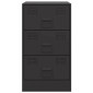 vidaXL Κομοδίνα 2 τεμ. Μαύρα 34,5x39x62 εκ. από Χάλυβα