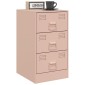 vidaXL Κομοδίνο Ροζ 34,5x39x62 εκ. από Χάλυβα