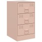 vidaXL Κομοδίνο Ροζ 34,5x39x62 εκ. από Χάλυβα