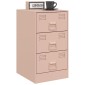 vidaXL Κομοδίνα 2 τεμ. Ροζ 34,5x39x62 εκ. από Χάλυβα