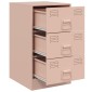 vidaXL Κομοδίνα 2 τεμ. Ροζ 34,5x39x62 εκ. από Χάλυβα