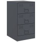 vidaXL Κομοδίνα 2 τεμ. Ανθρακί 34,5x39x62 εκ. από Χάλυβα