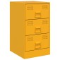 vidaXL Κομοδίνο Μουσταρδί 34,5 x 39 x 62 εκ. από Χάλυβα