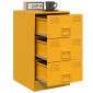 vidaXL Κομοδίνο Μουσταρδί 34,5 x 39 x 62 εκ. από Χάλυβα