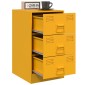 vidaXL Κομοδίνα 2 τεμ. Μουσταρδί 34,5x39x62 εκ. από Χάλυβα