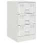 vidaXL Κομοδίνο Λευκό 34,5x39x62 εκ. από Χάλυβα