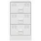 vidaXL Κομοδίνο Λευκό 34,5x39x62 εκ. από Χάλυβα