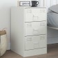 vidaXL Κομοδίνο Λευκό 34,5x39x62 εκ. από Χάλυβα
