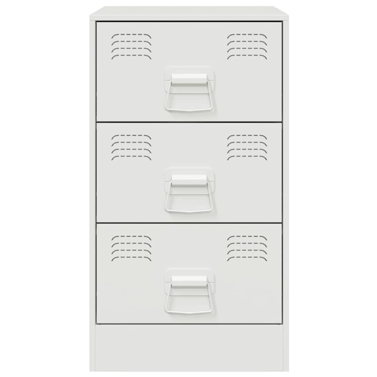 vidaXL Κομοδίνα 2 τεμ. Λευκό 34,5x39x62 εκ. από Χάλυβα