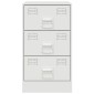 vidaXL Κομοδίνα 2 τεμ. Λευκό 34,5x39x62 εκ. από Χάλυβα