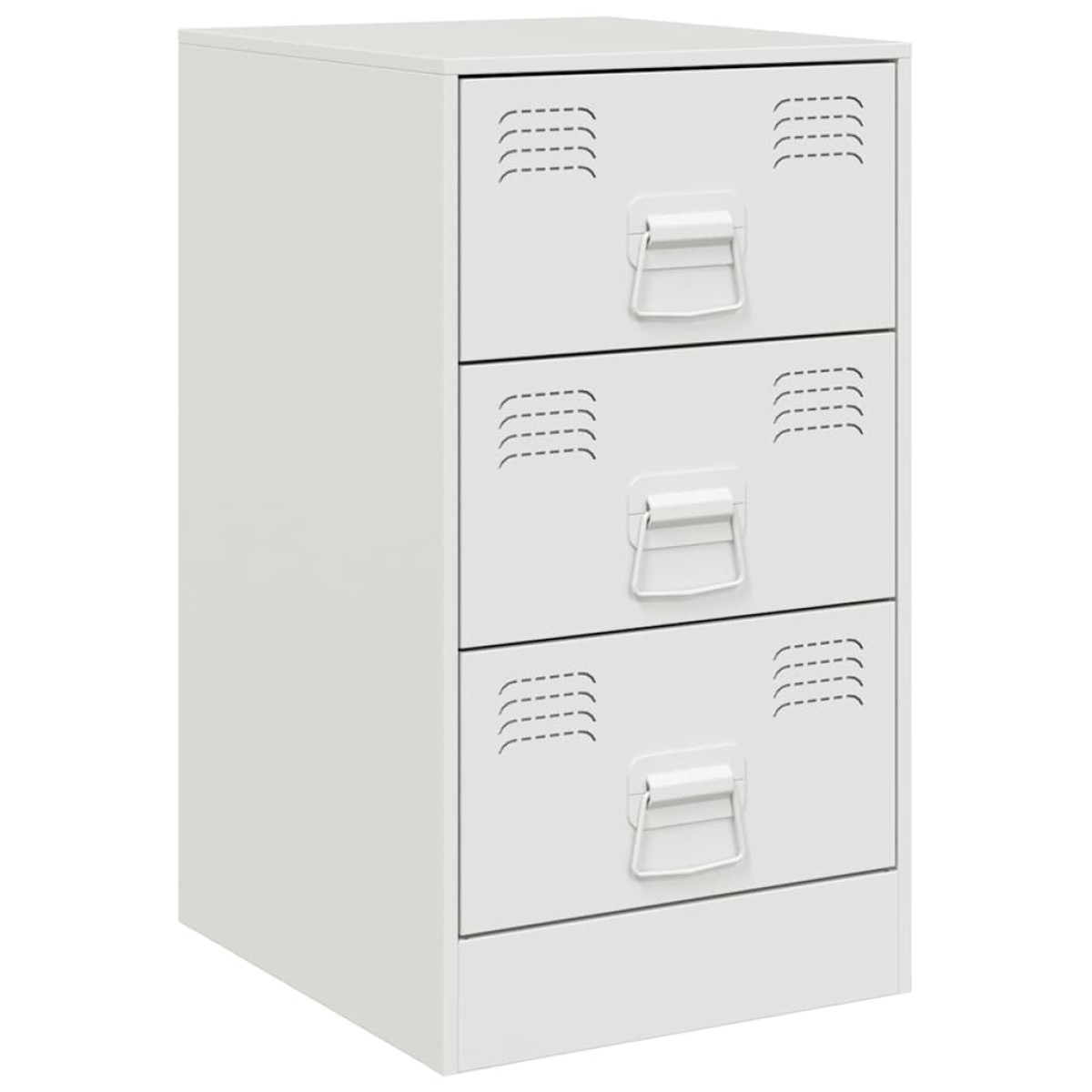 vidaXL Κομοδίνα 2 τεμ. Λευκό 34,5x39x62 εκ. από Χάλυβα
