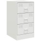 vidaXL Κομοδίνα 2 τεμ. Λευκό 34,5x39x62 εκ. από Χάλυβα