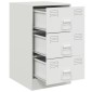 vidaXL Κομοδίνα 2 τεμ. Λευκό 34,5x39x62 εκ. από Χάλυβα