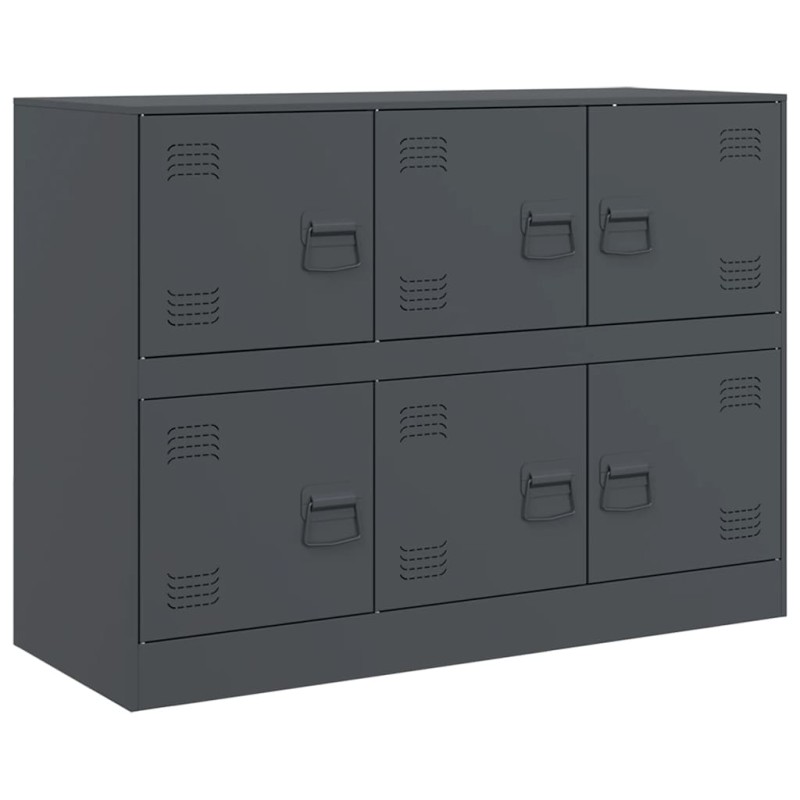 vidaXL Μπουφές Ανθρακί 99x39x73 εκ. από Ατσάλι