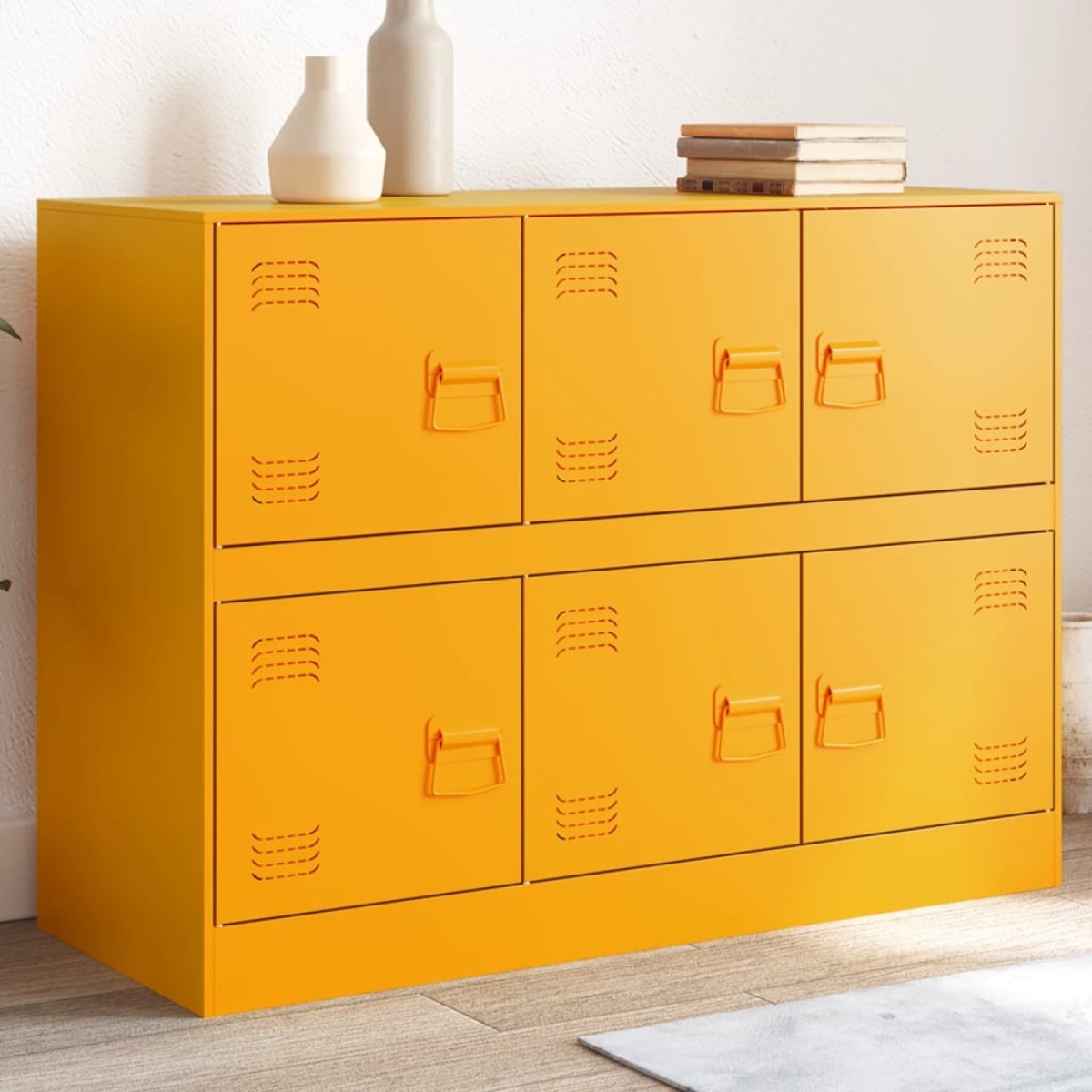 vidaXL Ντουλάπι Μουσταρδί 99x39x73 εκ. από Ατσάλι