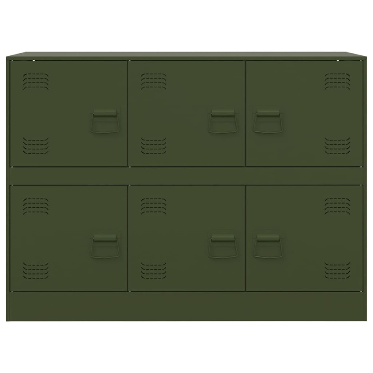 vidaXL Ντουλάπι Πράσινο Λαδί 99x39x73 εκ. από Ατσάλι