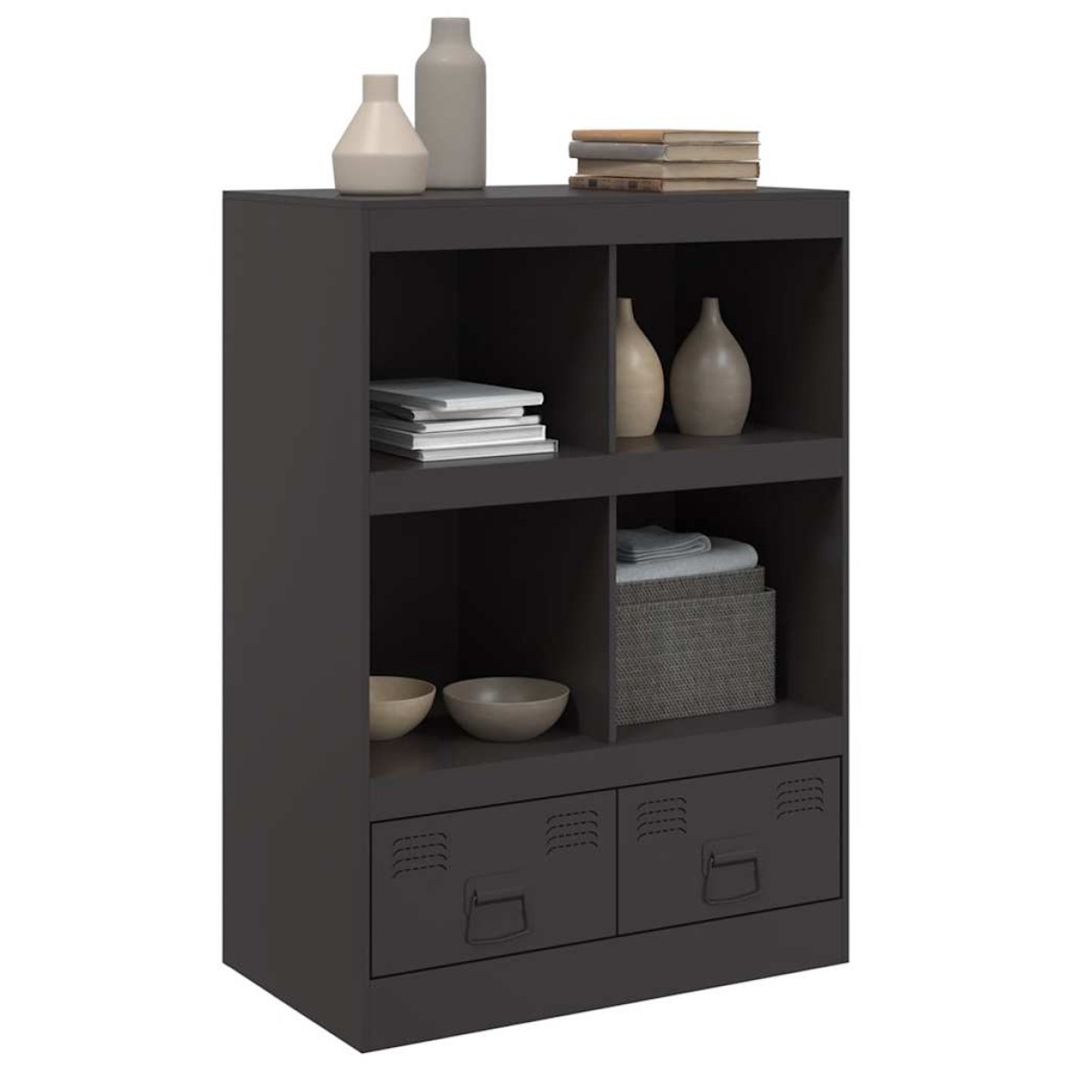 vidaXL Ντουλάπι Μαύρο 67x39x95 εκ. από Ατσάλι