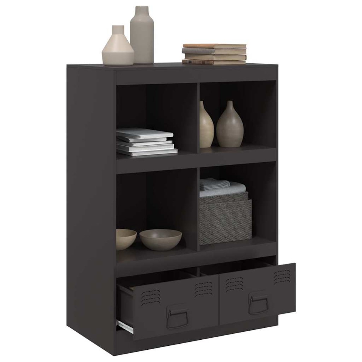 vidaXL Ντουλάπι Μαύρο 67x39x95 εκ. από Ατσάλι