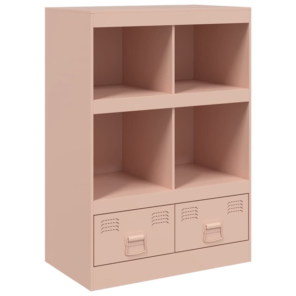 vidaXL Ραφιέρα Ροζ 67x39x95 εκ. από Ατσάλι