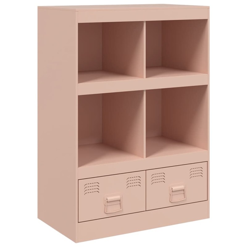 vidaXL Ραφιέρα Ροζ 67x39x95 εκ. από Ατσάλι