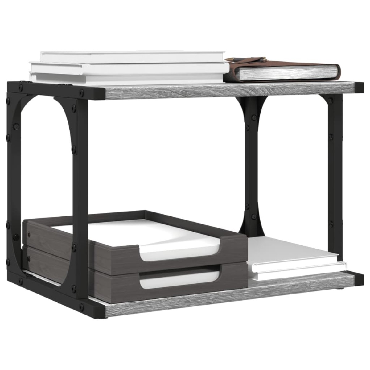 vidaXL Βάση Εκτυπωτή 2 Επιπέδων Γκρι Sonoma 41x28x33,5 εκ Επεξ. Ξύλο