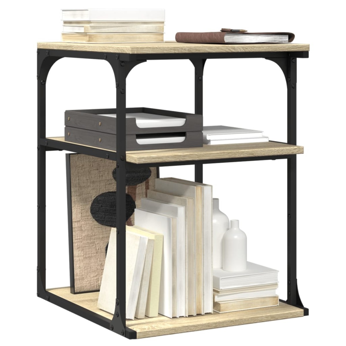 vidaXL Βάση Εκτυπωτή 3 Επιπέδων Sonoma Δρυς 43x48x64 εκ Επεξ. Ξύλο