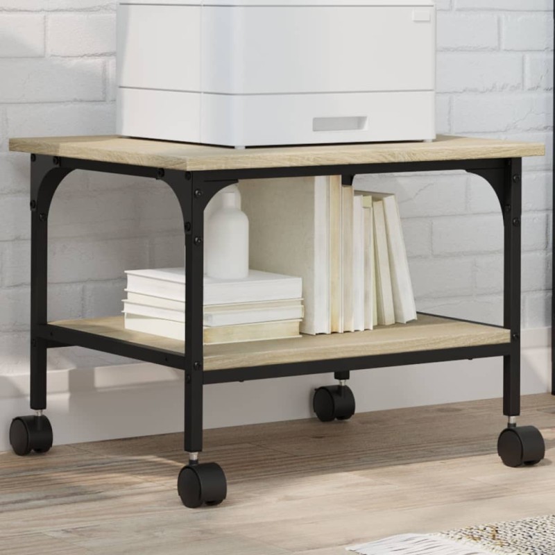 vidaXL Βάση Εκτυπωτή 2 Επιπέδων Sonoma Δρυς 50x40x38 εκ Επεξ. Ξύλο