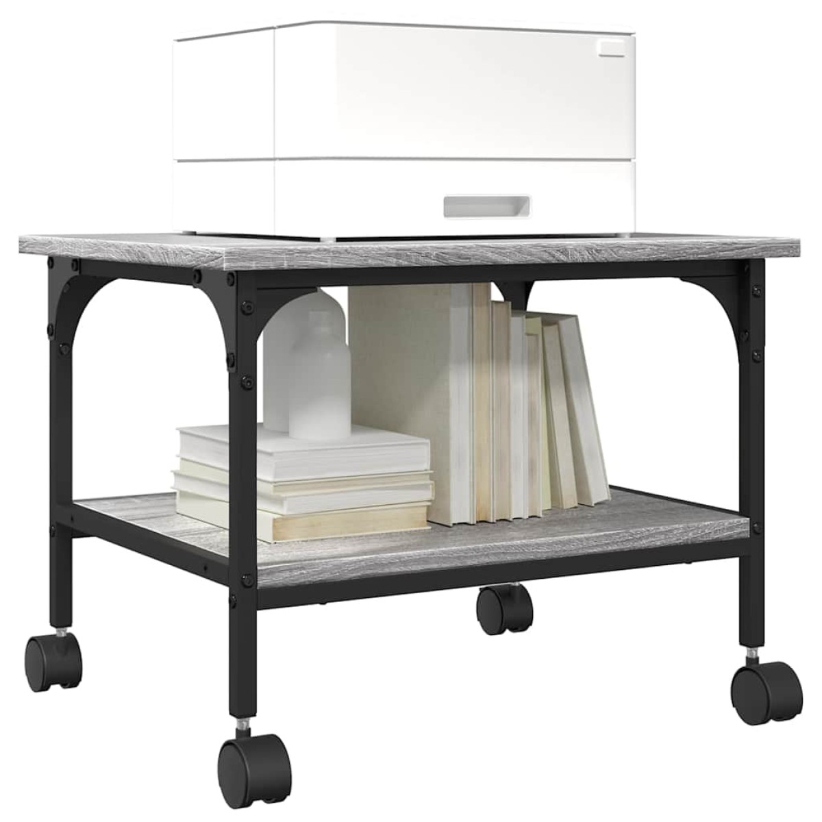 vidaXL Βάση Εκτυπωτή 2 Επιπέδων Γκρι Sonoma 50x40x38 εκ Επεξ. Ξύλο