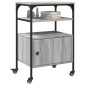 vidaXL Βάση Εκτυπωτή 3 Επιπέδων Γκρι Sonoma 50x40x76 εκ Επεξ. Ξύλο