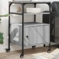 vidaXL Βάση Εκτυπωτή 3 Επιπέδων Γκρι Sonoma 50x40x76 εκ Επεξ. Ξύλο