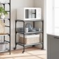 vidaXL Τρόλεϊ Κουζίνας Sonoma Γκρι 60x41x76 εκ. από Επεξεργασμένο Ξύλο