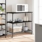 vidaXL Τρόλεϊ Κουζίνας Μαύρο 100x50x95 εκ. από Επεξεργασμένο Ξύλο