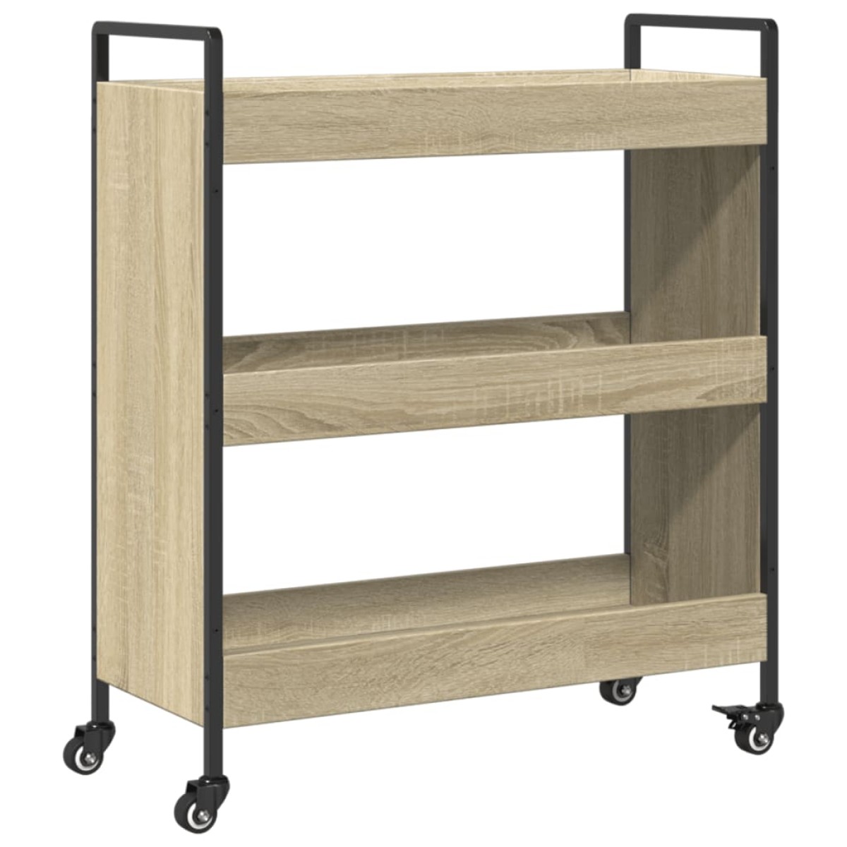 vidaXL Τρόλεϊ Κουζίνας Sonoma Δρυς 70x30x82 εκ. από Επεξεργασμένο Ξύλο