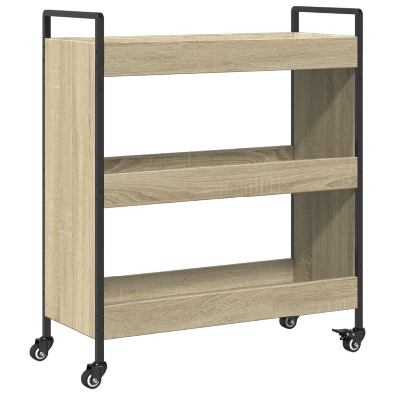vidaXL Τρόλεϊ Κουζίνας Sonoma Δρυς 70x30x82 εκ. από Επεξεργασμένο Ξύλο