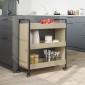 vidaXL Τρόλεϊ Κουζίνας Sonoma Δρυς 70x30x82 εκ. από Επεξεργασμένο Ξύλο