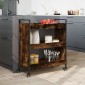 vidaXL Τρόλεϊ Κουζίνας Καπνιστή Δρυς 70x30x82 εκ. Επεξεργασμένο Ξύλο