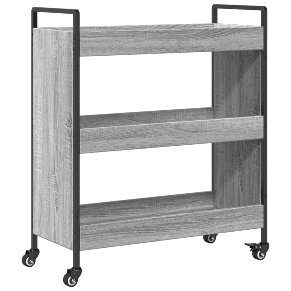 vidaXL Τρόλεϊ Κουζίνας Sonoma Γκρι 70x30x82 εκ. από Επεξεργασμένο Ξύλο