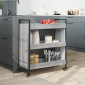 vidaXL Τρόλεϊ Κουζίνας Sonoma Γκρι 70x30x82 εκ. από Επεξεργασμένο Ξύλο