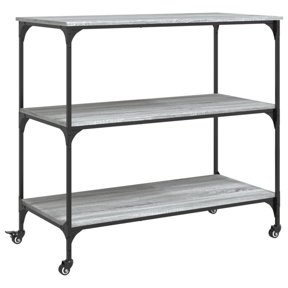 vidaXL Τρόλεϊ Κουζίνας Sonoma Γκρι 102x50x95 εκ. Επεξεργασμένο Ξύλο