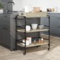 vidaXL Τρόλεϊ Κουζίνας Sonoma Δρυς 81,5x41x92,5 εκ. Επεξεργασμένο Ξύλο