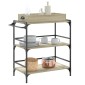 vidaXL Τρόλεϊ Κουζίνας Sonoma Δρυς 81,5x41x92,5 εκ. Επεξεργασμένο Ξύλο
