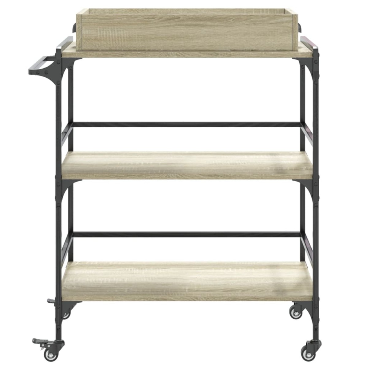 vidaXL Τρόλεϊ Κουζίνας Sonoma Δρυς 81,5x41x92,5 εκ. Επεξεργασμένο Ξύλο