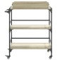 vidaXL Τρόλεϊ Κουζίνας Sonoma Δρυς 81,5x41x92,5 εκ. Επεξεργασμένο Ξύλο