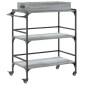 vidaXL Τρόλεϊ Κουζίνας Sonoma Γκρι 81,5x41x92,5 εκ. Επεξεργασμένο Ξύλο