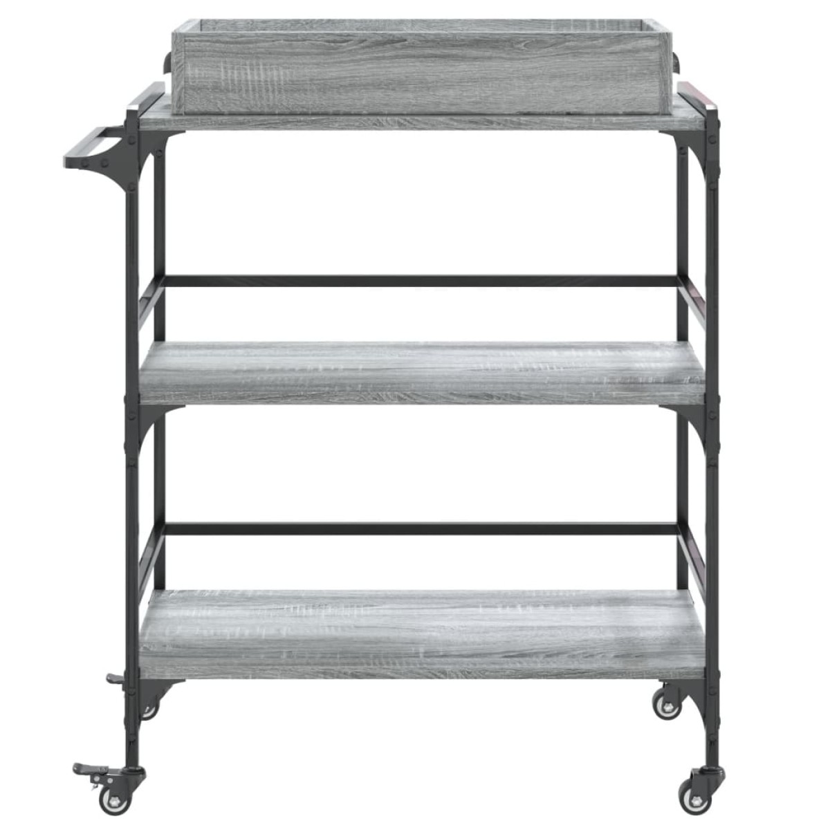 vidaXL Τρόλεϊ Κουζίνας Sonoma Γκρι 81,5x41x92,5 εκ. Επεξεργασμένο Ξύλο